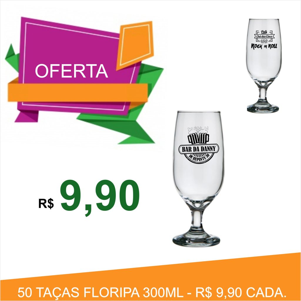 Taças de Vidro Personalizadas