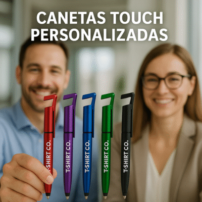 Caneta Plástica Touch Suporte Personalizada 1 Caneta Plástica Touch Suporte Personalizada