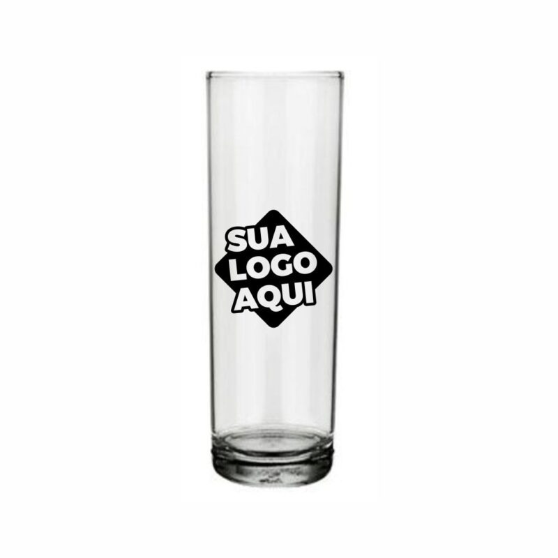 Copo de Vidro Personalizado Cylinder Long Drink 320ml