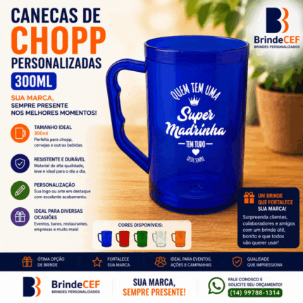 Canecas de Chopp Personalizadas 300ml