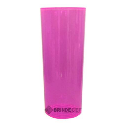 Copo Long Drink Neon Personalizado rosa escuro