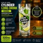 Copo de Vidro Personalizado Cylinder Long Drink 320ml