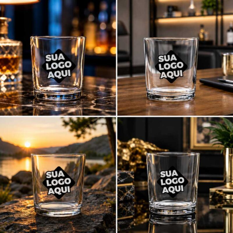 Copo de Vidro Personalizado Whisky 265ml