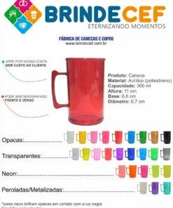 Canecas de Acrílico Personalizadas 300ml 1