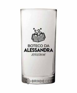 Copo de Vidro Personalizado Cylinder 300ml para Brindes