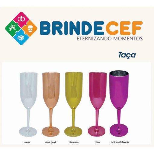 Cores Taça de Champanhe Metalizada