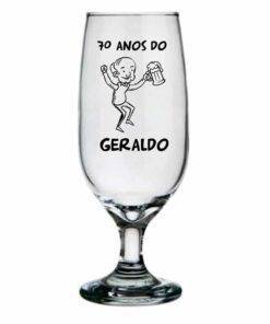 Taça de Vidro de Cerveja Floripa 70 Anos do Geraldo