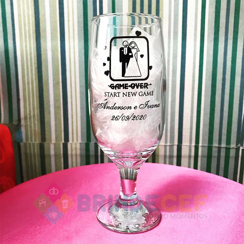 Taça de Vidro Personalizada para Cerveja - Floripa 300ml Taça de Vidro Personalizada para Cerveja - Floripa 300ml