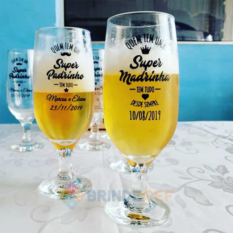 Taça de Vidro Personalizada para Cerveja - Floripa 300ml Taça de Vidro Personalizada para Cerveja - Floripa 300ml