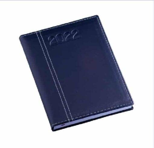 Agenda Lisa Azul com Costura