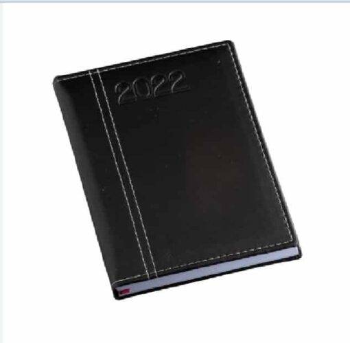 Agenda Lisa Preta com Costura