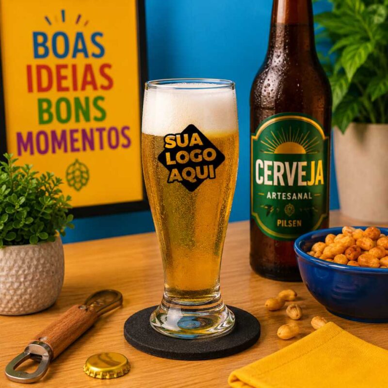Copo Munich 200ml de Vidro de Cerveja Personalizado