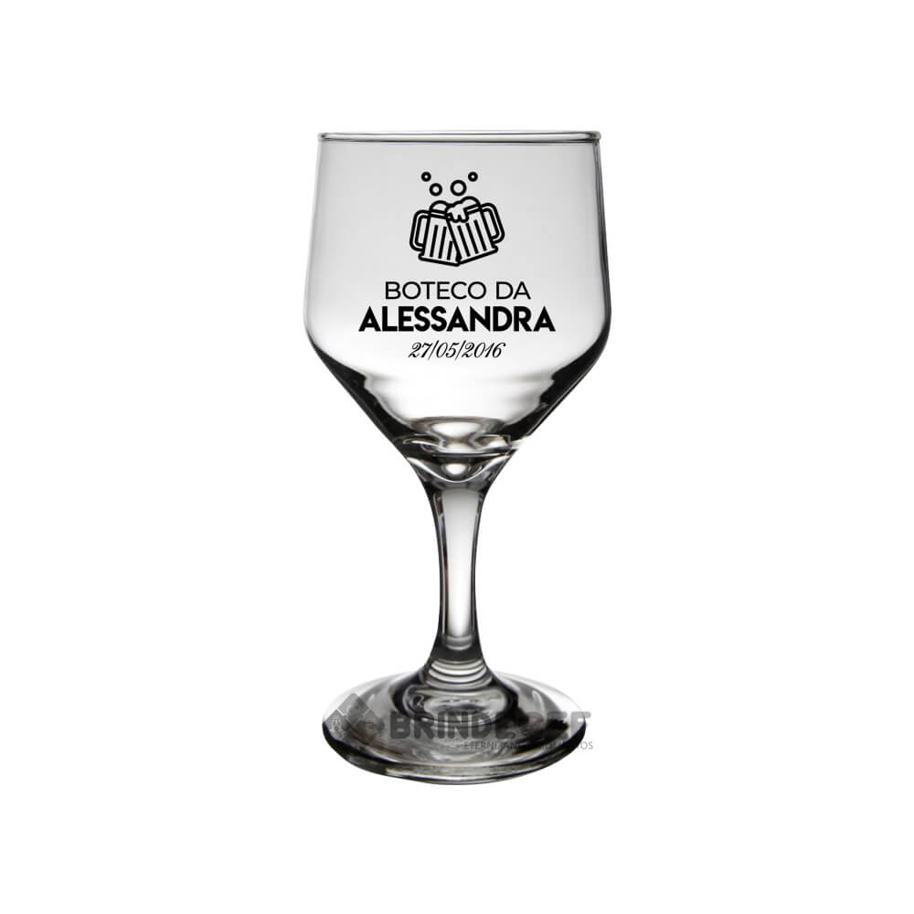 Taça-de-Vidro Personalizada Bistrô-para-Vinho Branco