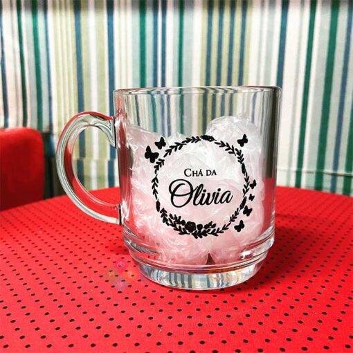 Caneca de Vidro Aspen Cha da Olivia