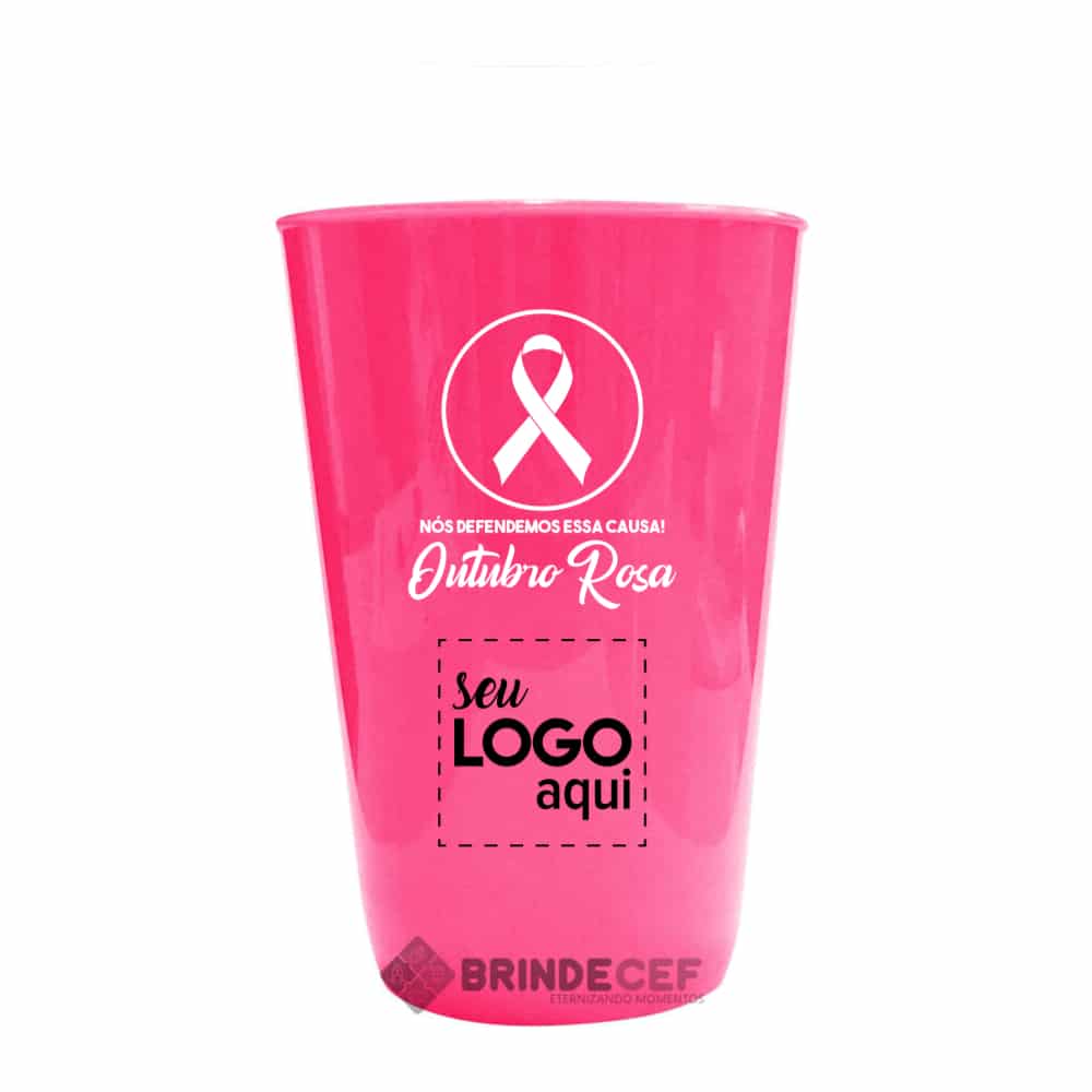 copo de acrilico personalizado outubro rosa