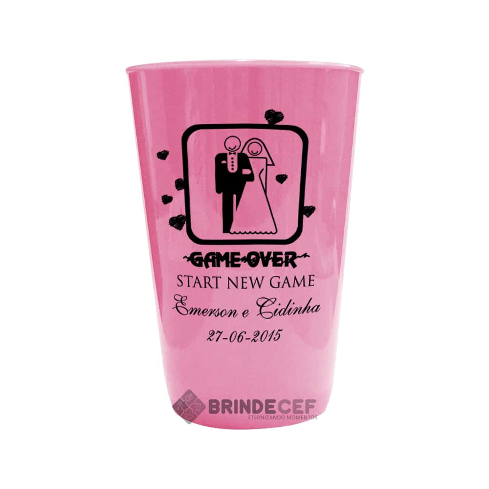 copo de acrilico personalizado rosa