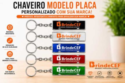 Chaveiros Personalizados Modelo Placa