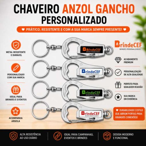 Chaveiros personalizados Anzol Gancho