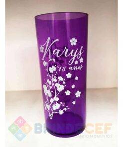 Copos Long Drink Personalizados Karys 15 Anos