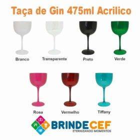 TAÇA GIN ACRILICA 550ML CORES