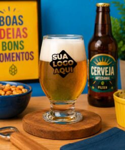 Taça de Cerveja Personalizada Paulista de Vidro 300ml