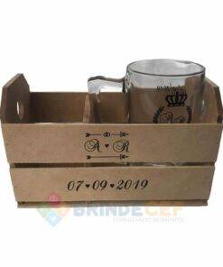 Caixote de MDF + Caneca de Vidro Taberna 340ml