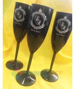 Taças de Champanhe de Acrílico 190ml Personalizadas 3