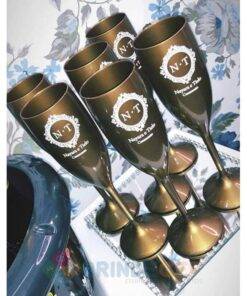 Taças de Champanhe de Acrílico 190ml Personalizadas 8