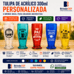 Tulipa de Acrílico 300ml Personalizada
