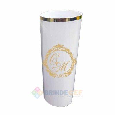 Copo Long Drink Com Borda Personalizado cor Branco