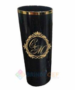 Copo Long Drink Com Borda Personalizado cor Preto