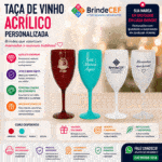 Taça de Vinho de Acrílico Personalizada para Brindes e Eventos