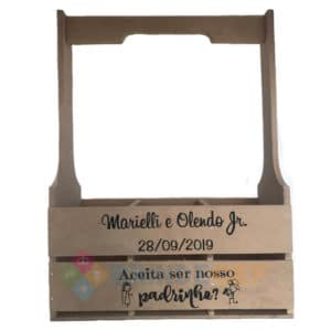 Caixote de MDF com Alça e Três Divisórias Personalizado 1
