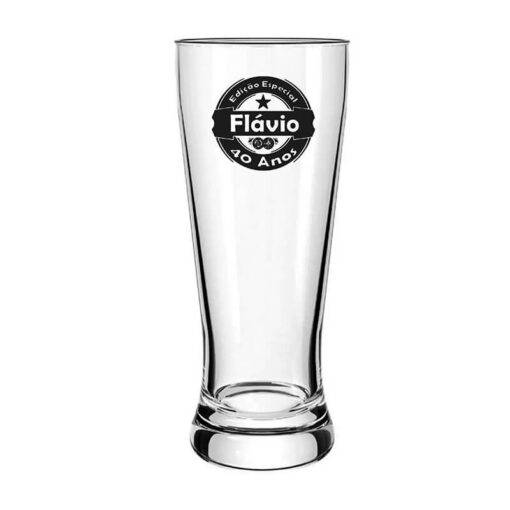 Copo de Cerveja de Vidro Personalizado