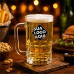 Caneca de Vidro Personalizada Lotus 350ml