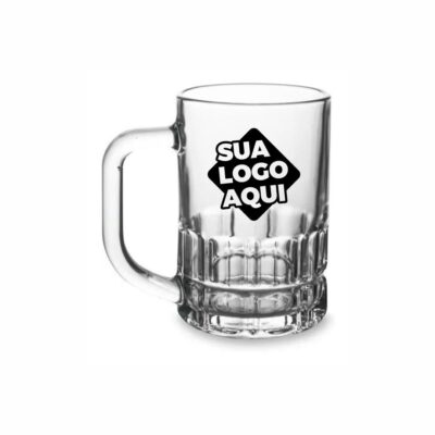  Caneca de Vidro Personalizada Lotus 300ml