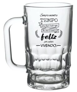 Caneca de Chopp de Vidro Lotus 350ml Personalizada