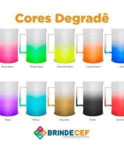 Cores Canecas de Chopp Degrade 450ml