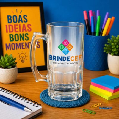 Caneca de Vidro Personalizada Lotus 1 Litro
