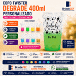 Copo Twister Degrade 400ml Personalizado