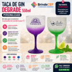 Taça de Gin de Acrílico Degrade 550ml
