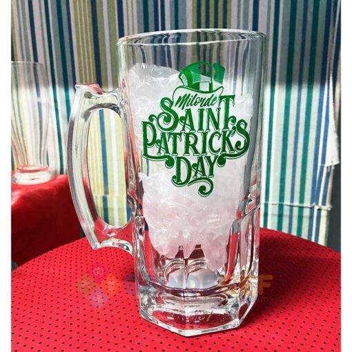 Caneca de Vidro Lotus 1000ml Milorde Saint Patricks Day