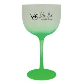 Taça de gin de Acrílico 475ml Degrade cor Verde André Medicina