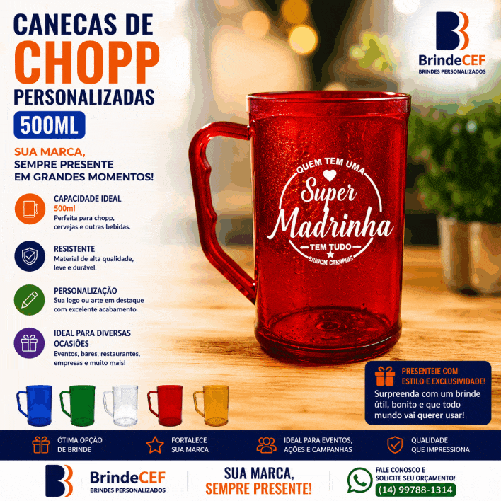 Canecas de Chopp Personalizadas de 500ml Canecas de Chopp Personalizadas de 500ml