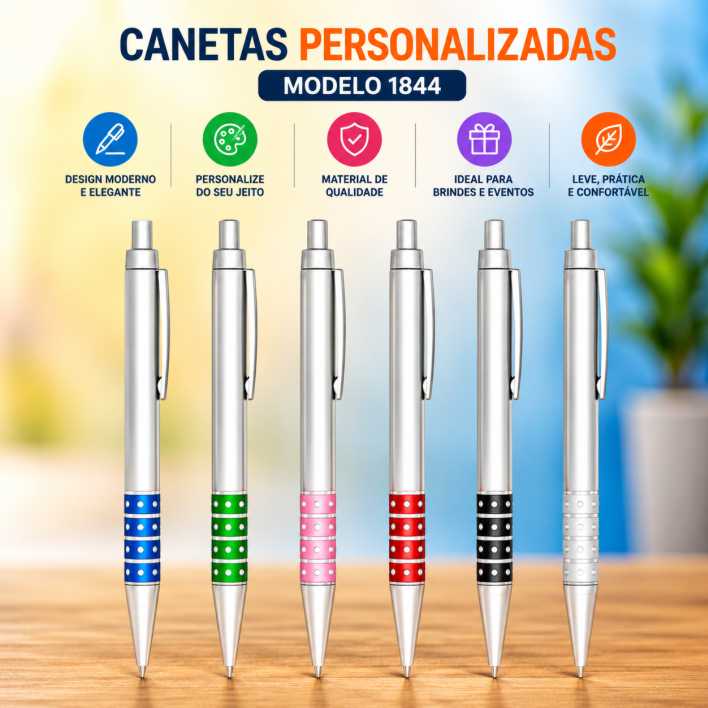 Canetas Personalizada Plastica 1844 Canetas Personalizada Plastica 1844