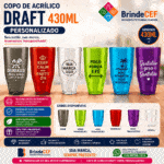 Copo de Acrílico Draft 430ml Personalizado