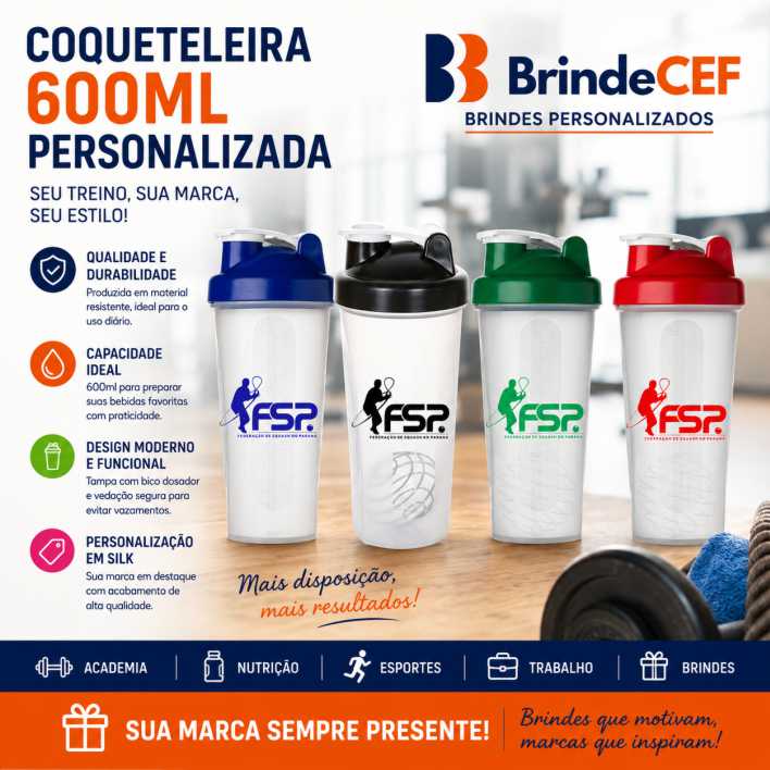 Coqueteleira 600ml Personalizada para Brindes Coqueteleira 600ml Personalizada para Brindes