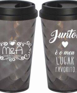 Copo de Café ou Chá Twister 500ml Personalizado (Copo Twister Com Tampa Bucks)