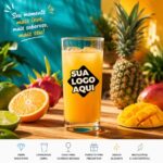 Copo de Vidro Personalizado Atol 320ml