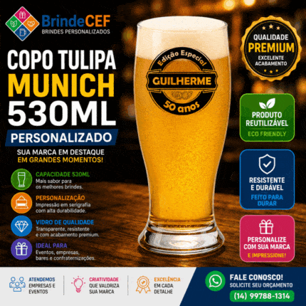 Copo Tulipa Munich 530ml Personalizado